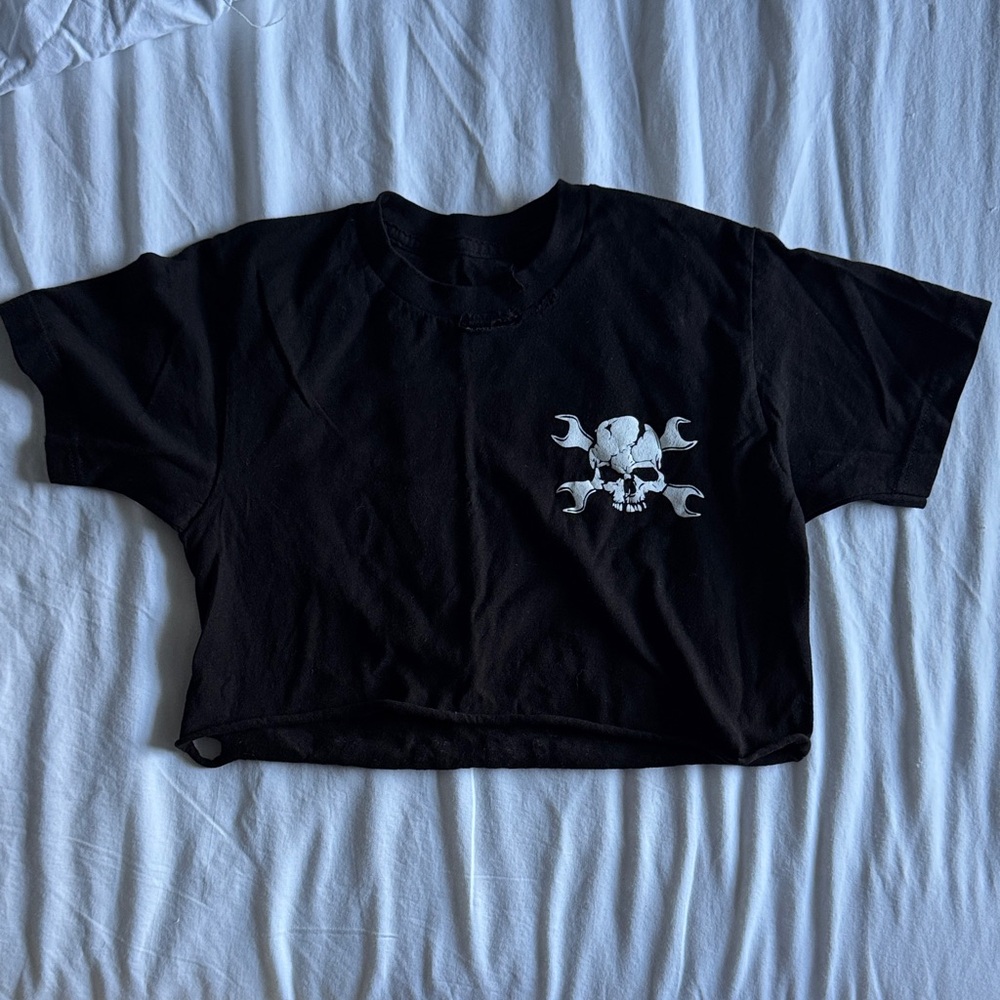 The Drive Clothing, black crop top. Nobody Cares, Work Harder